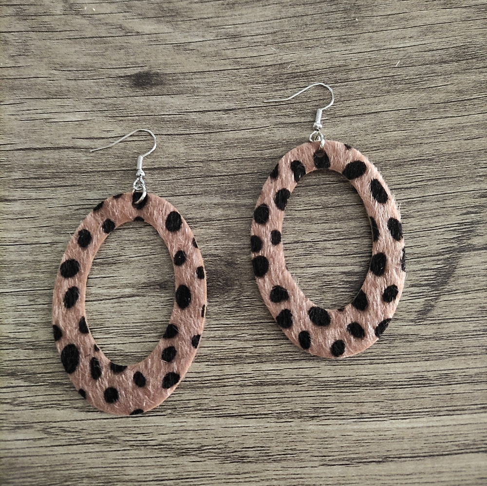 NWT Faux Leather Earrings
